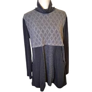 TANTRUMS | Women's heathered gray-toned cowl-neck sweater. Size medium.